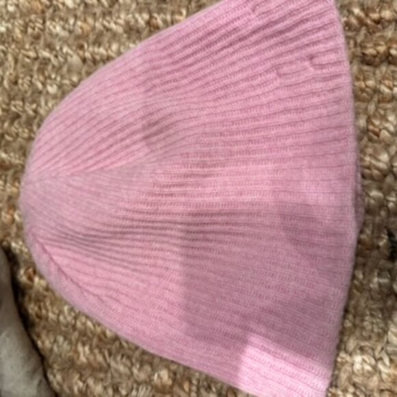 Ganni Ribbed Knit Beanie Logo Pink Women Multicolor Hats - Picture 3 of 5